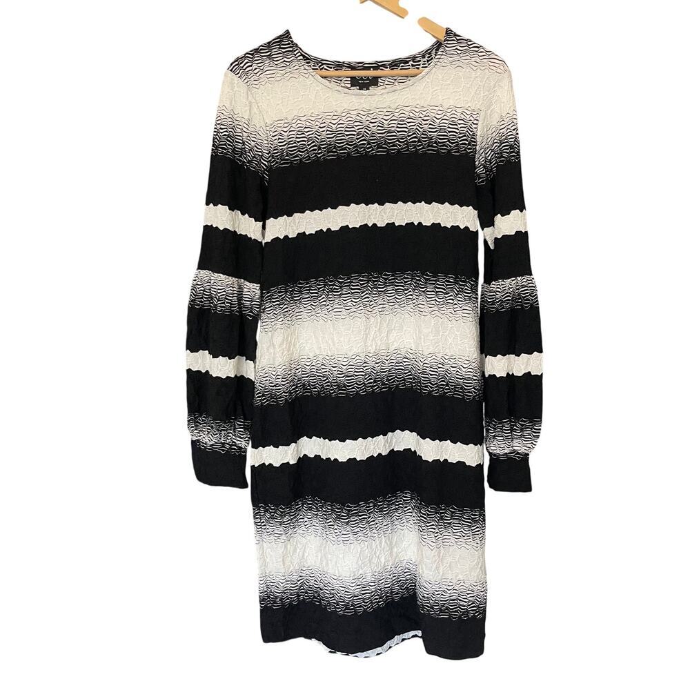 ECI New York Women's Long Sleeves Stretchy Knee Length Dress Size 14